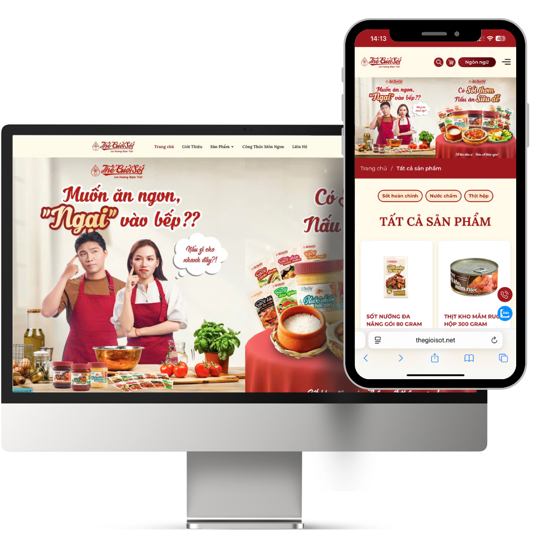 Thiết kề Website cho Thế Giới Sốt